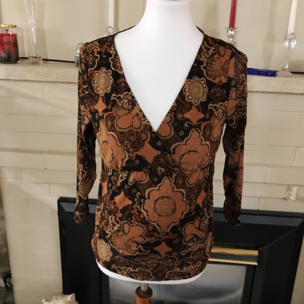 Axcess Colorful Print Blouse.